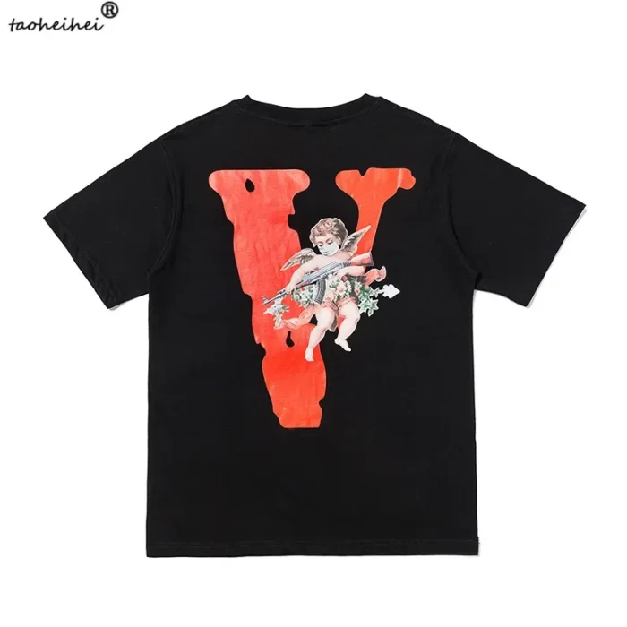 Vlone Angel Logo Black Tee